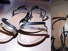 Hot father mother dughter fucking hindi mom moster dick sandals cummed - she puts them on!