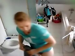 Blond baby takes a nifty bigdick after a workout