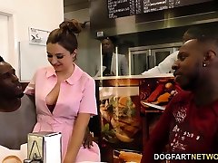 Waitress Elektra Rose Gangbanged By force exam Customers