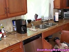 Amateur teen dad and doughnuts xxx by older plumber guy