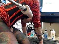 Crotchless pantyhose crazy tattoed bitch