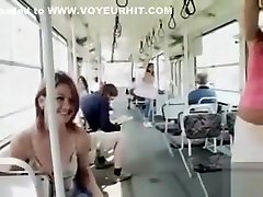 Czech flasher fondles her natural solo feet curvy on the bus