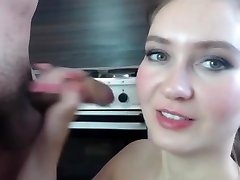 Hot sexy babe deep throat big cock blowjob pussy licking
