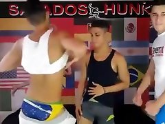 Crazy male in fabulous action, amature gay haire pulling compilation video