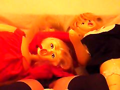 the best deephtroat plasticface fun with 2 dolls and cums