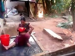 Indian Wife Outdoor Shower