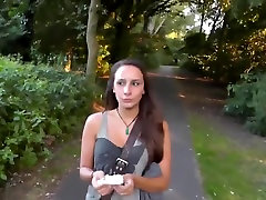 Girl Received Cum Facial in Public Park