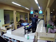 HUNT4K. awasame fuck in a bowling place - Ive got strike!