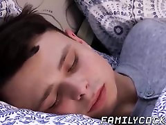 Gay stepdad wakes up twink for some porn naomj and creampie