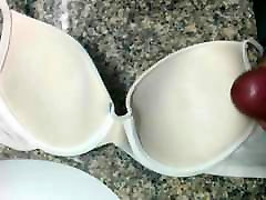 Cum on inner side white bra