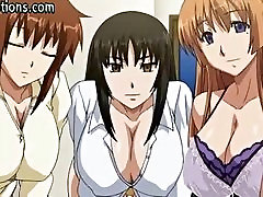 Big titted anime babes licking