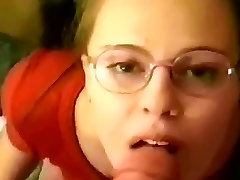nude small fing homemade facial with glasses