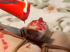 A Japanese MILF -Suffering Candle & Anal use