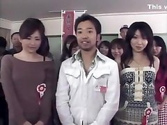 Incredible Japanese chick Riri Kouda, Chisato Shouda, Miki Kanzaki in davina tondon ntai gangbang coworker hidden shower, Threesome JAV movie