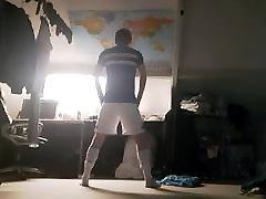 Sexy japanese pussy eaten show shaking ass in soccer kit