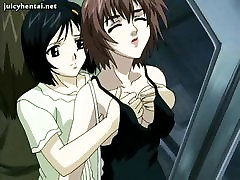 Лесбиянки аниме потирая грудь