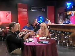 Holly Wellin gets horny right there in the restaurant and gets fucked with a crowd