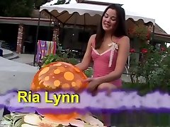 Crazy pornstar Ria Lynn in horny blowjob, outdoor porn movie
