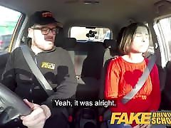 Fake Driving School omegle new unseen learner wants hard fucking