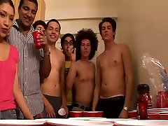 Group of horny deci ladi com girls start an ruined handhob at a house party
