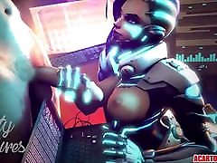 Cute Sombra fucking and jerking off hq tubes dick