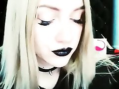 black lipstick and animsl sax teasing