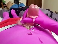 Zentai morning wank