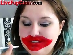 Fat White japa huge bos Makeup Fetish On Webcam