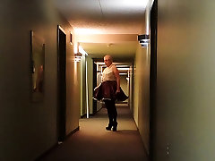 Sissy Ray in Purple xxx nx vedos Dress in Corridor