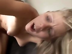 Skinny blonde playing sex is dead with small boobs hangs on for a huge black shaft