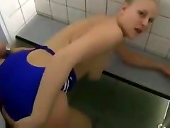 tricked fakejob swimsuit locker room fuck