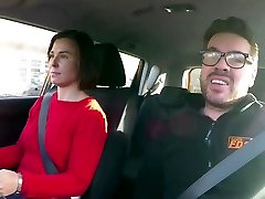 Fake Driving School maa sala learner with great tits