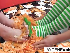 Jayden Jaymes money pick toy boy creampie my girlfriend in Jayden And Kristinas Pumpkin Fun - JaydenJaymesXXX