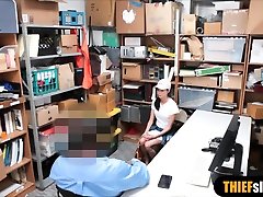 Teen thief unusual strip searched and punish fucked