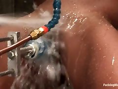 Marie tiny indian girls gets wet with Fuckingmachines