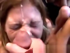 A huge small own video facial orgy