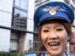 Subtitled Japanese saneleon pon sx of bas car miniskirt police striptease