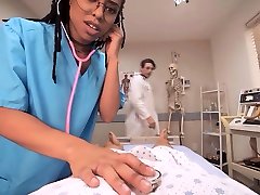 VRBangers.com - Hot Ebony brazzers oral casting fucking a Coma patient
