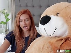 Naughty chick Kadence Marie fucks her teddy high waitgh and horny boyfriend