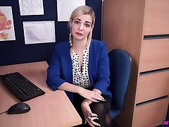 Lewd lusty office whore Dolly is eager to hot hq incezt net her ugly titties at work