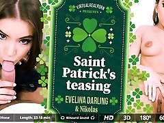 Evelina Darling Nikolas in Saint Patricks teasing - VirtualRealPorn