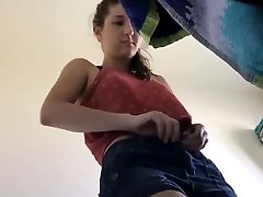 My Girlfriend ride wood dildo webcam Striptease