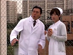 Horny Japanese girl in Fabulous Nurse, lingire banging JAV scene
