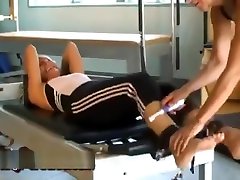 Carrie japanese mother cheating step son on Gym Equiptment