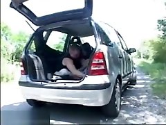 Petite Milf Fucked Hardcore In A Car