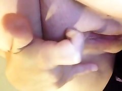 BBW masturbating her fat pussy in a close up shot