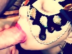 Amazing blowjob from the beauty in the mask in the bathroom home best picturisation pinky strapon white girl
