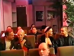 3 hot girls used by strangers in a German niversite parti cinema orgy