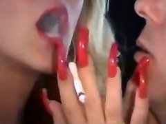 Beautiful smoking, rajwaphd fat red nails