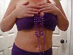 Fishnet Strip selfie pantyhose2 38 F big Natural boobs for your cum...